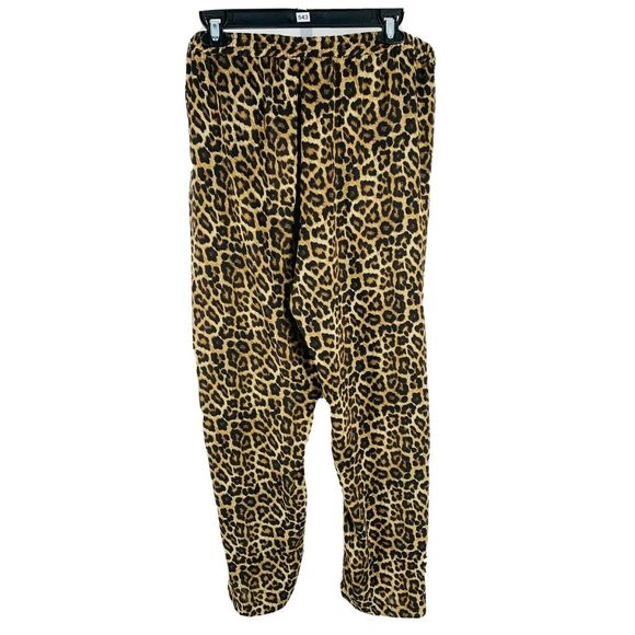 Michael Kors Camel Brown Animal Print Pants Large - Picture 2 of 4